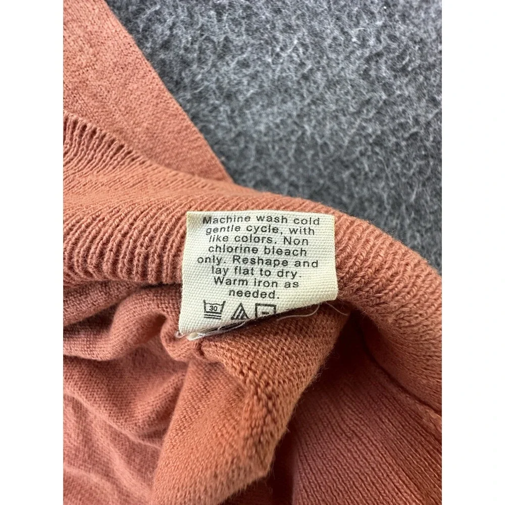J. Crew Sweater Men X-Large Burnt Orange V Neck‎ Pullover Cashmere Cotton Casual